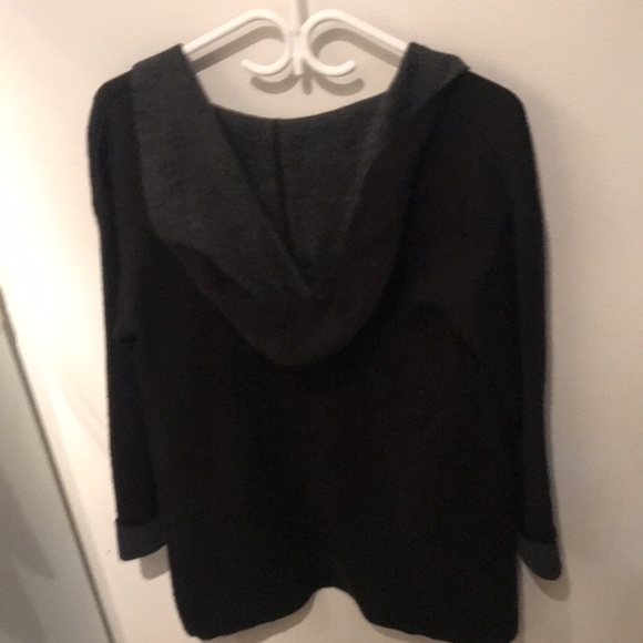 Jones Co New York Uber Soft full zip shall hoodie black with grey inner lining - Picture 9 of 9